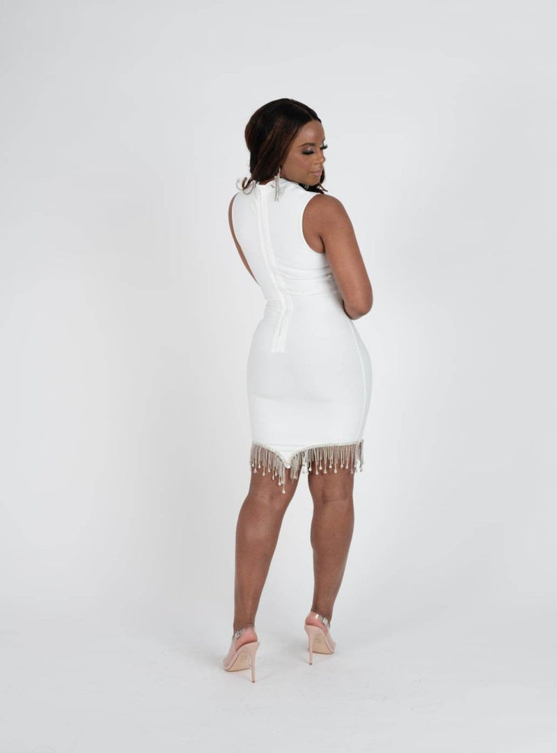 Just Your Luck Crystal-Embellished Bodycon Mini Dress